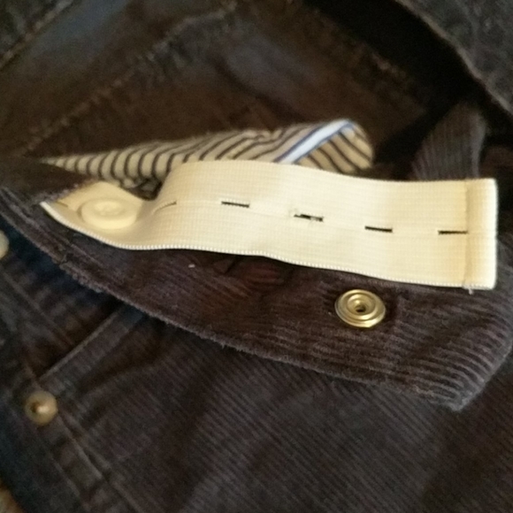 Navy corduroy pants with adjustable waist - Picture 3 of 5